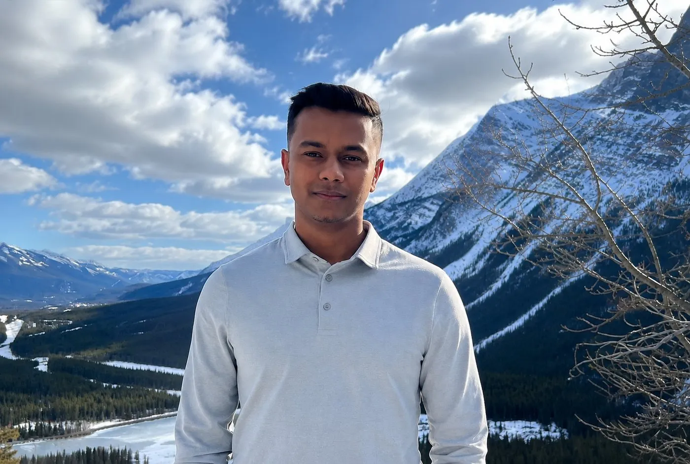 Orgo, founder of Axentra Data, in the mountains